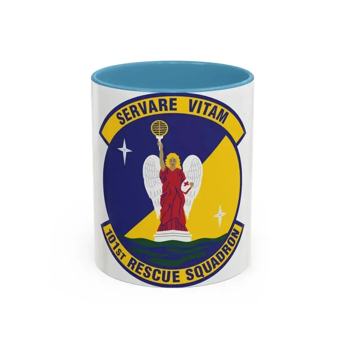 101st Rescue Squadron (U.S. Air Force) Accent Coffee Mug 11oz Light Blue - Go Mug Yourself