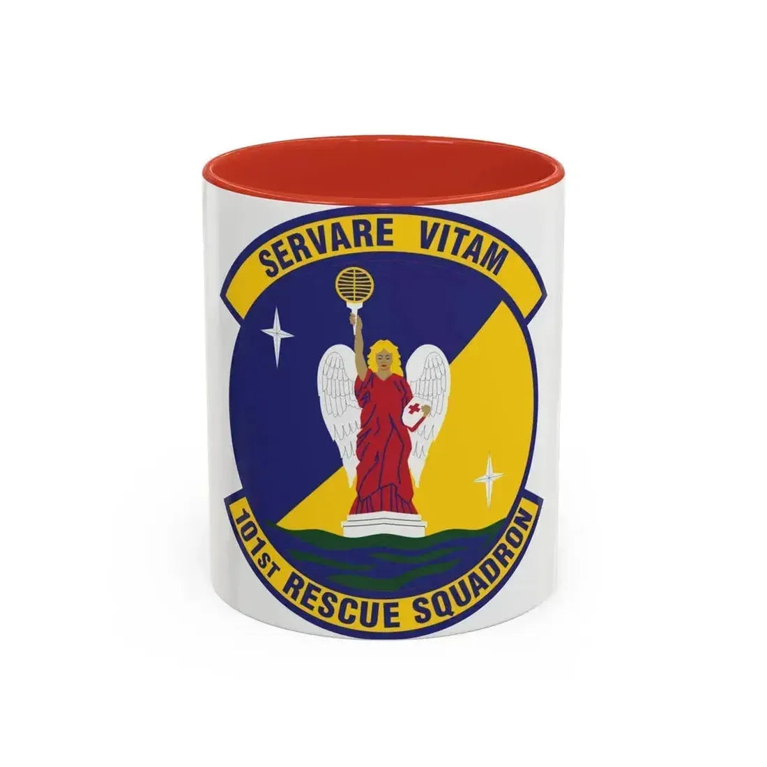 101st Rescue Squadron (U.S. Air Force) Accent Coffee Mug 11oz Red - Go Mug Yourself