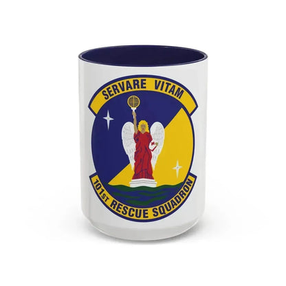 101st Rescue Squadron (U.S. Air Force) Accent Coffee Mug 15oz Navy - Go Mug Yourself