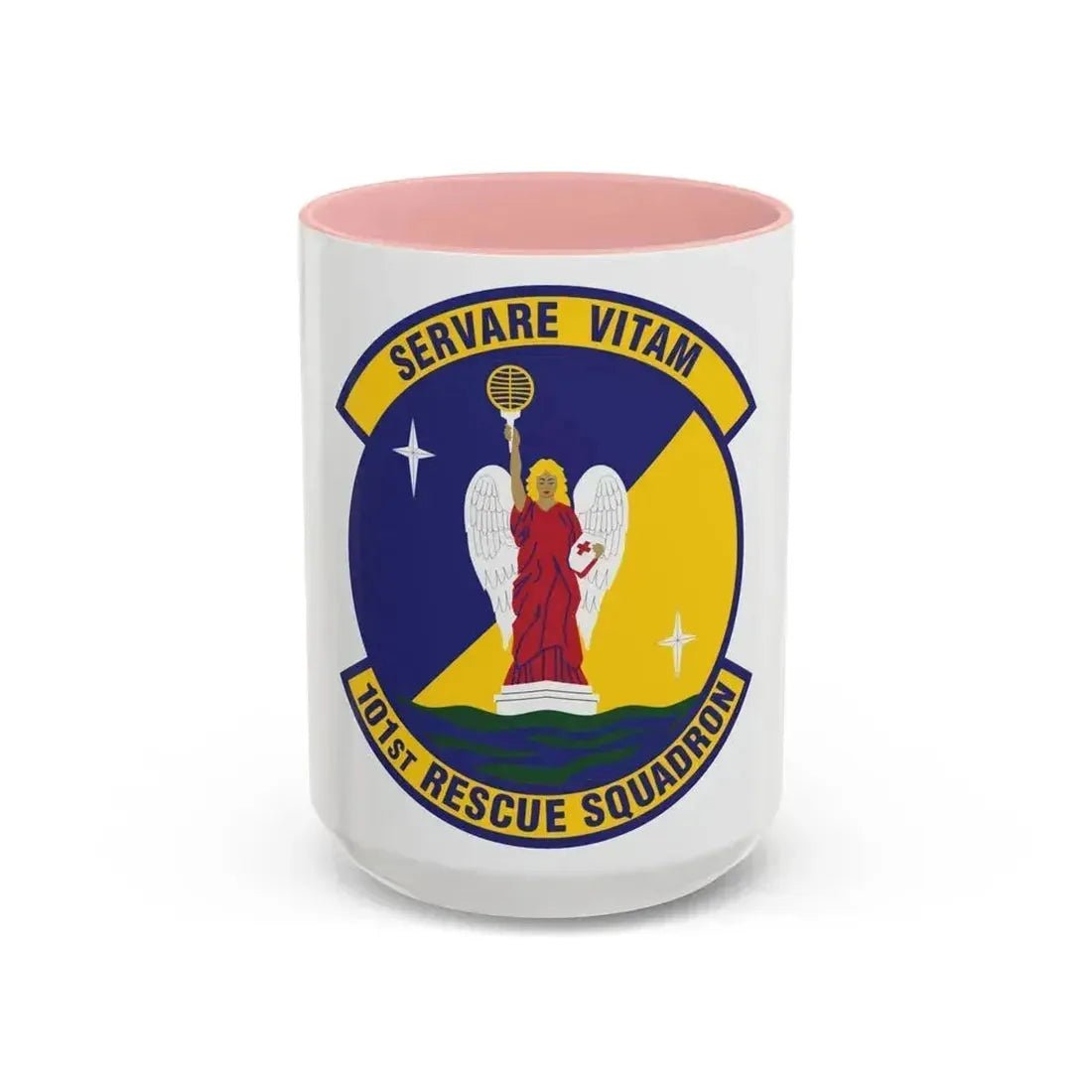 101st Rescue Squadron (U.S. Air Force) Accent Coffee Mug 15oz Pink - Go Mug Yourself