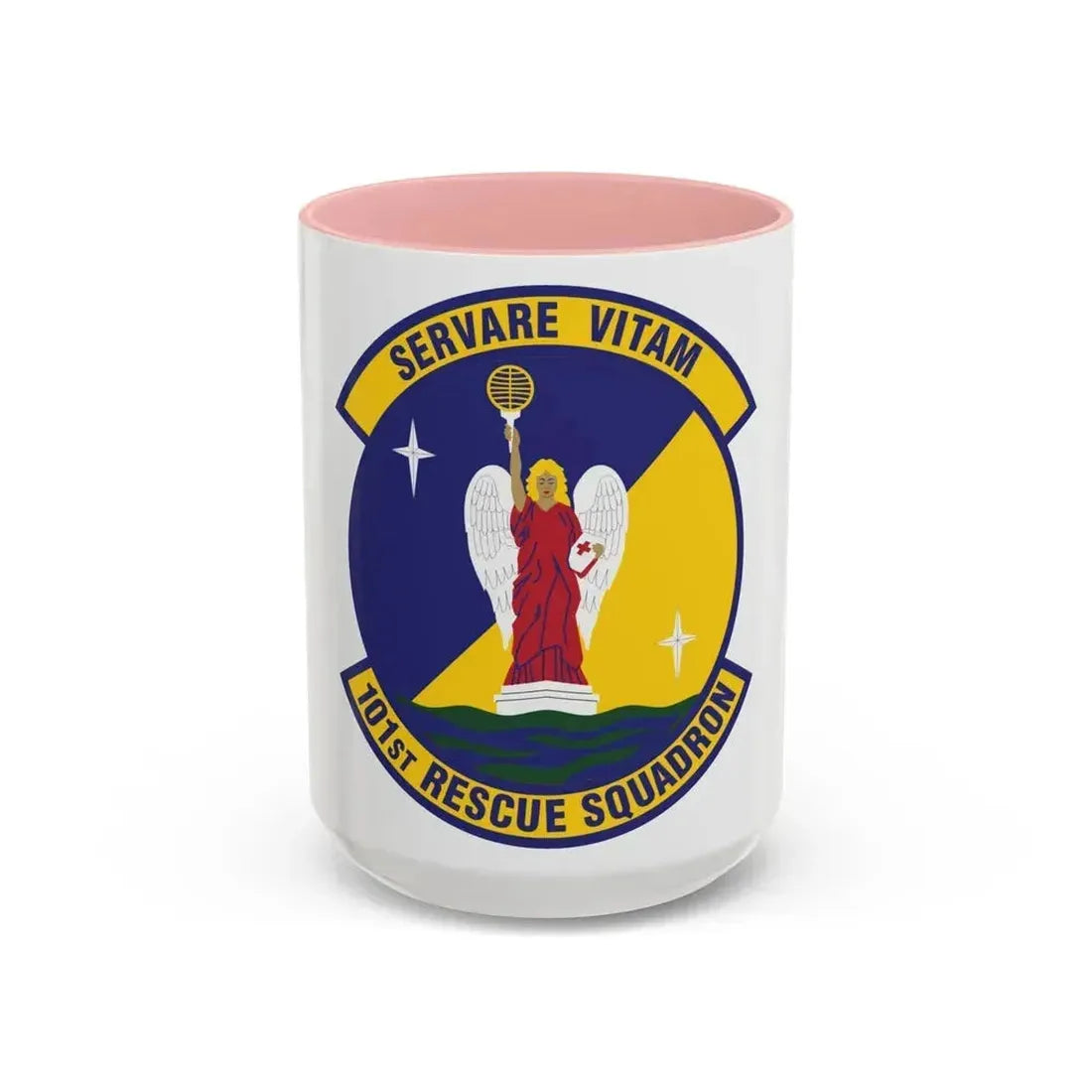 101st Rescue Squadron (U.S. Air Force) Accent Coffee Mug 15oz Pink - Go Mug Yourself