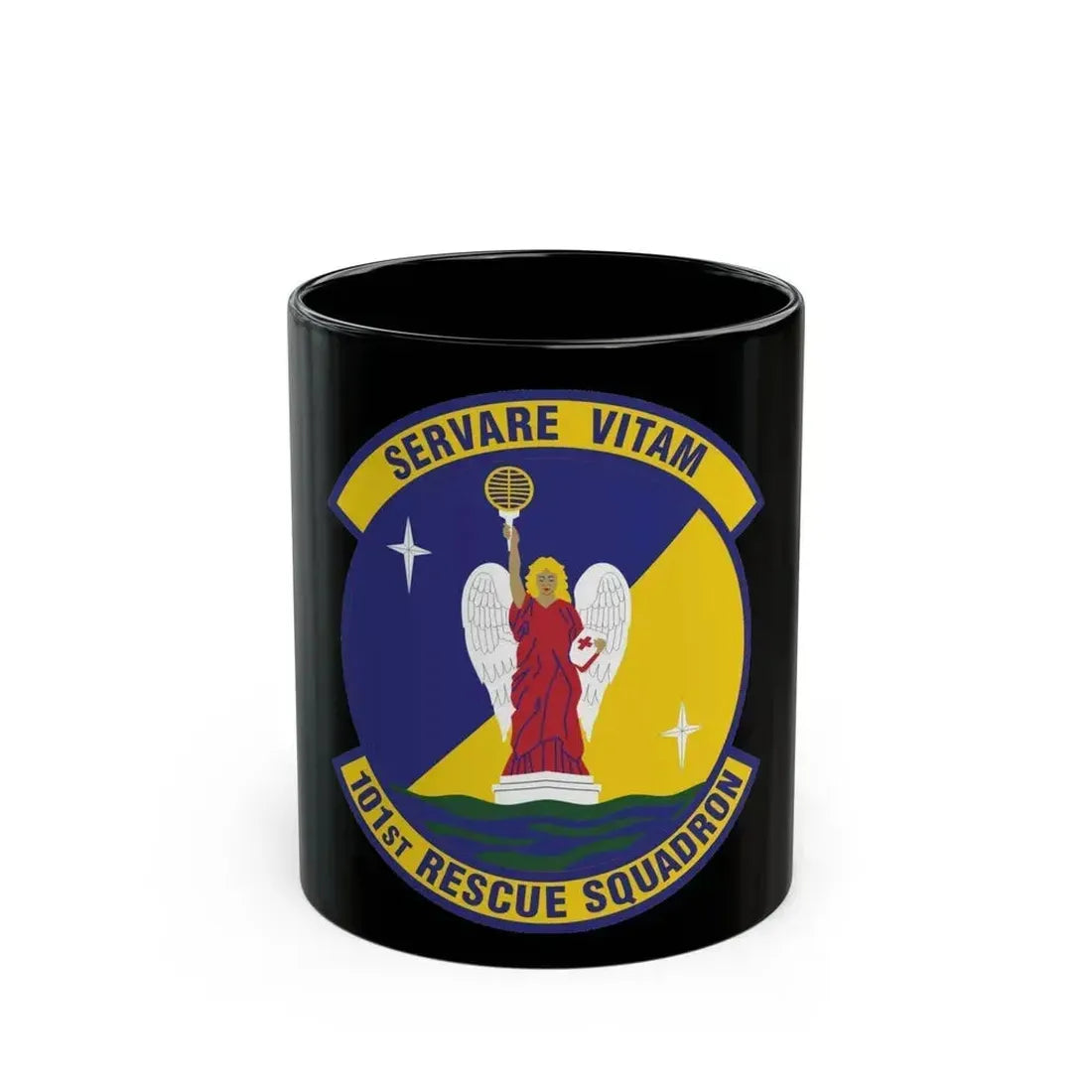 101st Rescue Squadron (U.S. Air Force) Black Coffee Mug 11oz - Go Mug Yourself