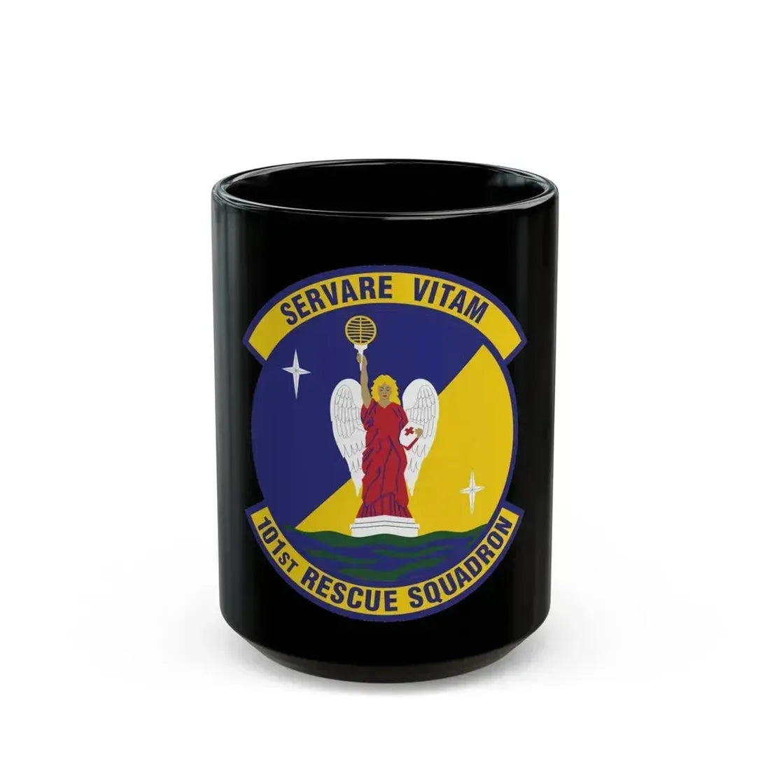101st Rescue Squadron (U.S. Air Force) Black Coffee Mug 15oz - Go Mug Yourself