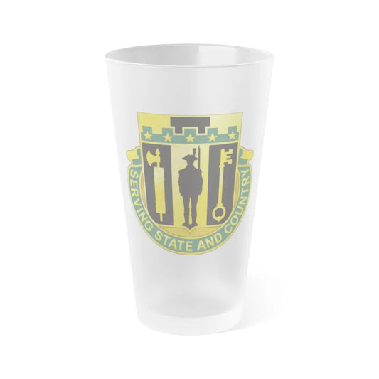 102 Military Police Battalion (U.S. Army) Frosted Pint Glass 16oz-Go Mug Yourself