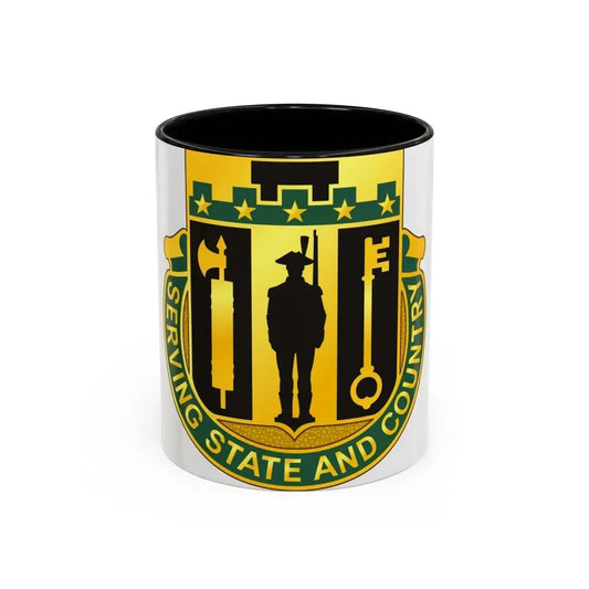 102 Military Police Battalion (U.S. Army) Accent Coffee Mug 11oz Black - Go Mug Yourself
