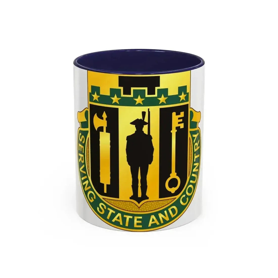 102 Military Police Battalion (U.S. Army) Accent Coffee Mug 11oz Navy - Go Mug Yourself
