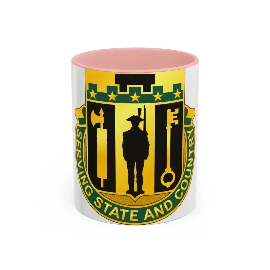 102 Military Police Battalion (U.S. Army) Accent Coffee Mug 11oz Pink - Go Mug Yourself