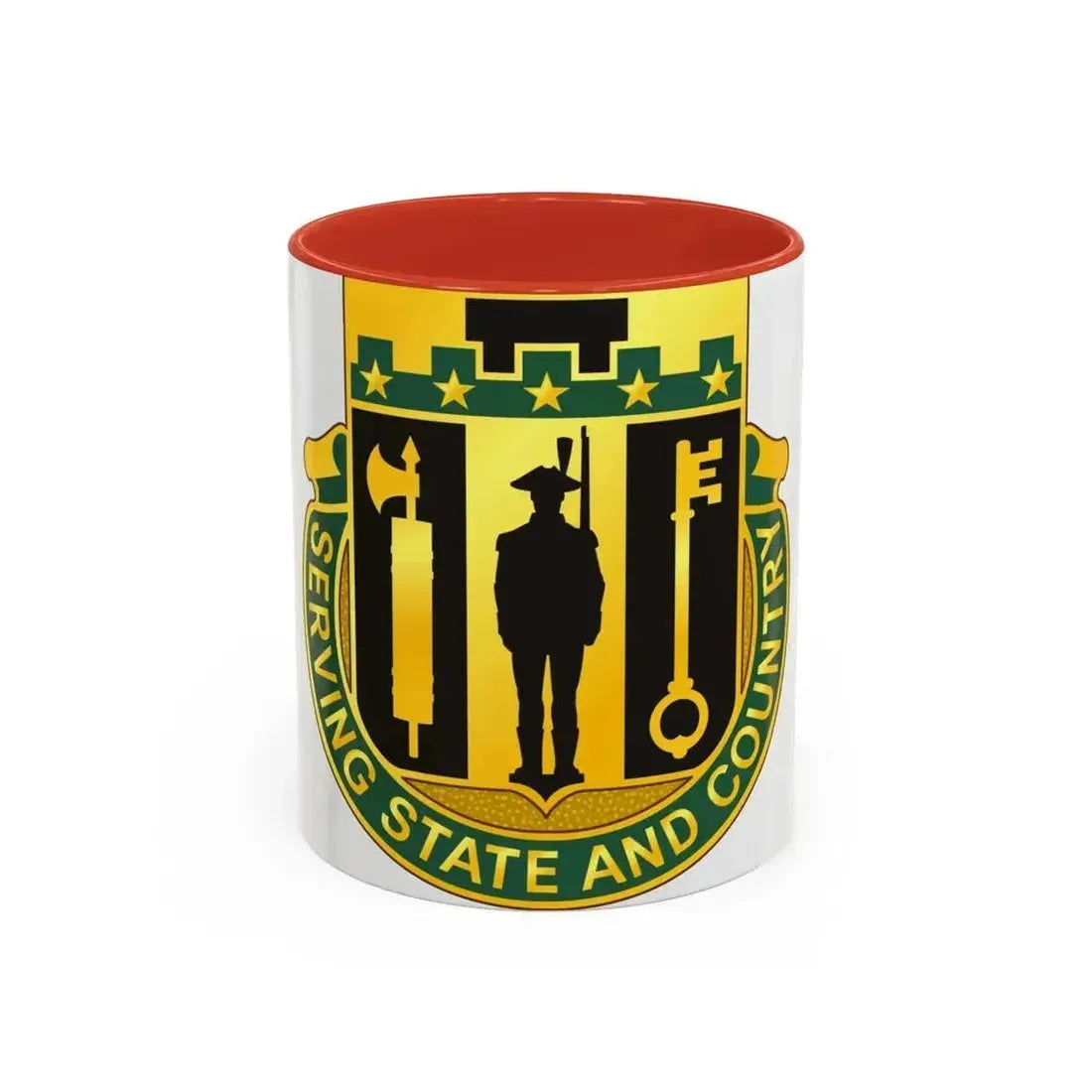 102 Military Police Battalion (U.S. Army) Accent Coffee Mug 11oz Red - Go Mug Yourself