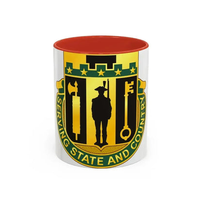 102 Military Police Battalion (U.S. Army) Accent Coffee Mug 11oz Red - Go Mug Yourself