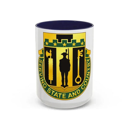 102 Military Police Battalion (U.S. Army) Accent Coffee Mug 15oz Navy - Go Mug Yourself
