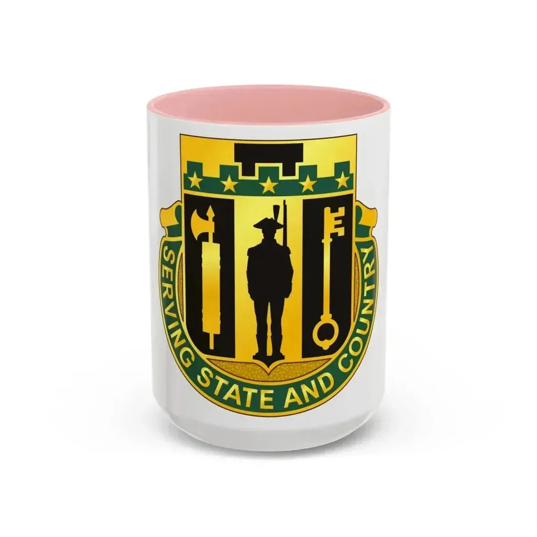 102 Military Police Battalion (U.S. Army) Accent Coffee Mug 15oz Pink - Go Mug Yourself