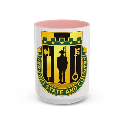 102 Military Police Battalion (U.S. Army) Accent Coffee Mug 15oz Pink - Go Mug Yourself