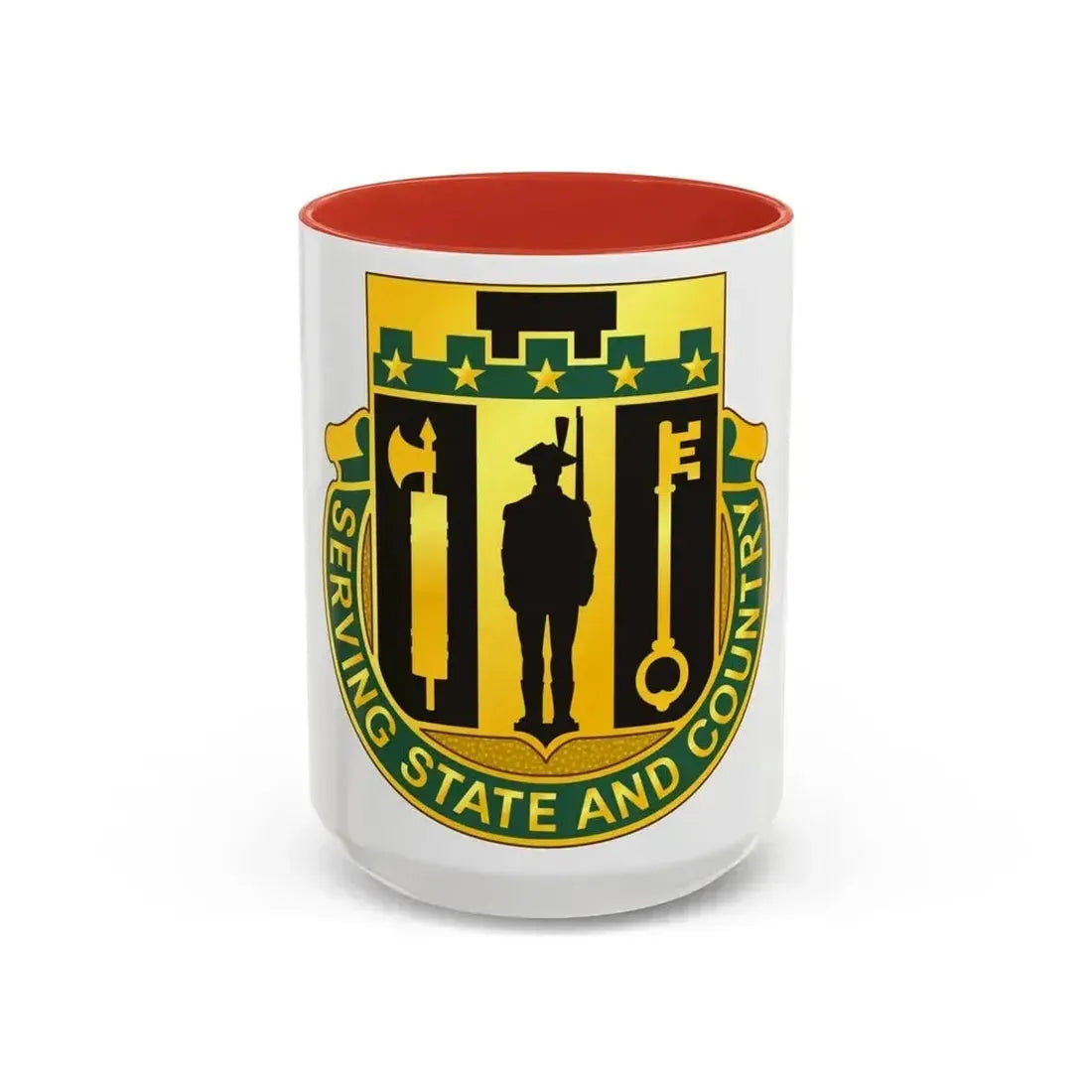 102 Military Police Battalion (U.S. Army) Accent Coffee Mug 15oz Red - Go Mug Yourself