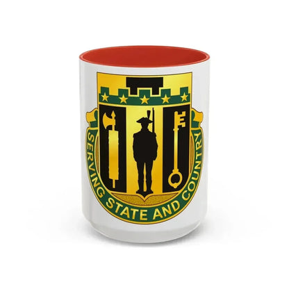 102 Military Police Battalion (U.S. Army) Accent Coffee Mug 15oz Red - Go Mug Yourself