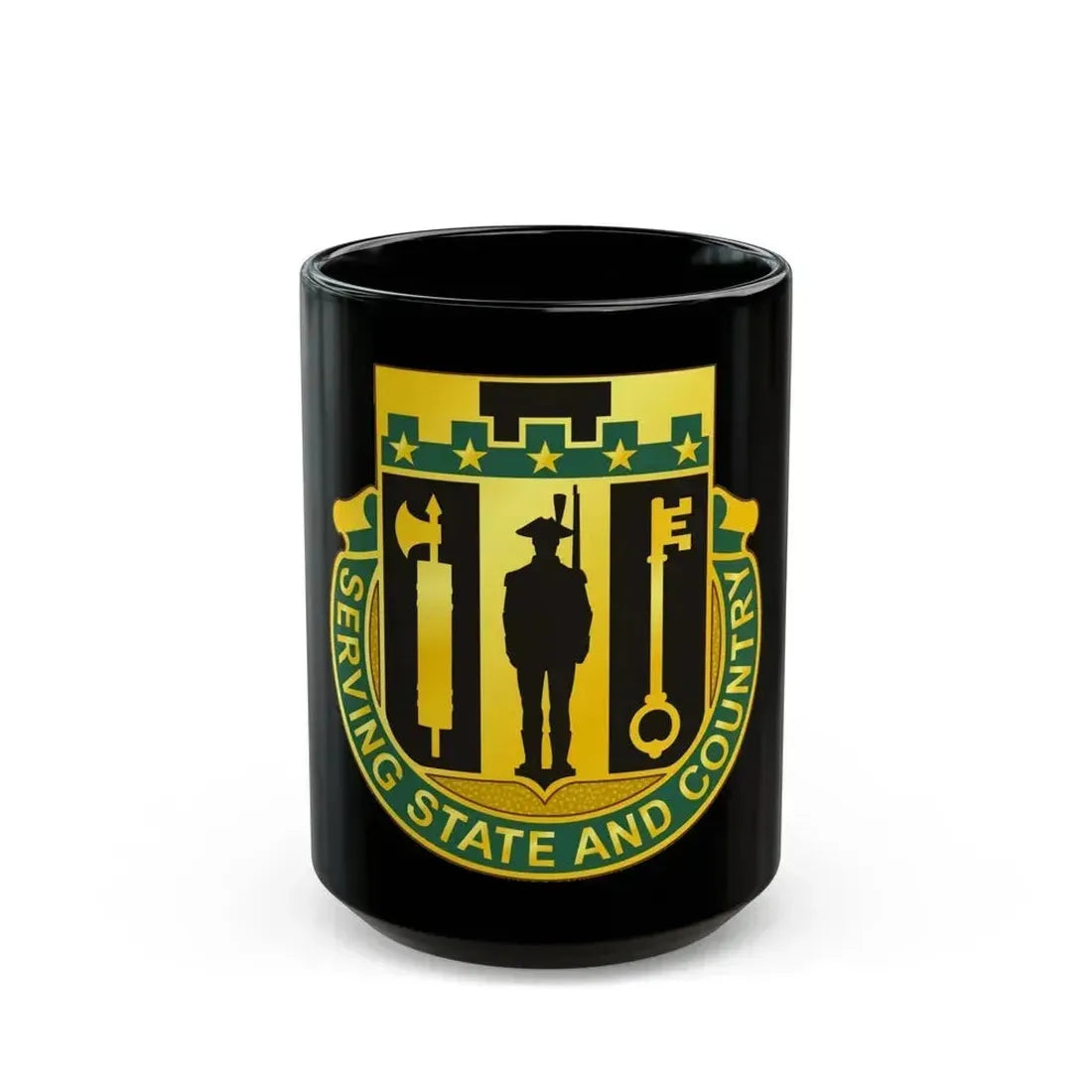 102 Military Police Battalion (U.S. Army) Black Coffee Mug 15oz - Go Mug Yourself