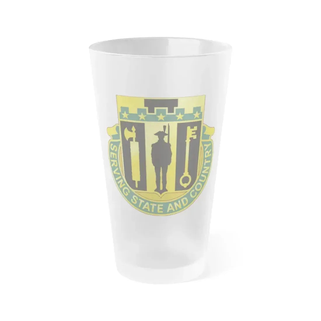 102 Military Police Battalion (U.S. Army) Frosted Pint Glass 16oz Default Title - Go Mug Yourself