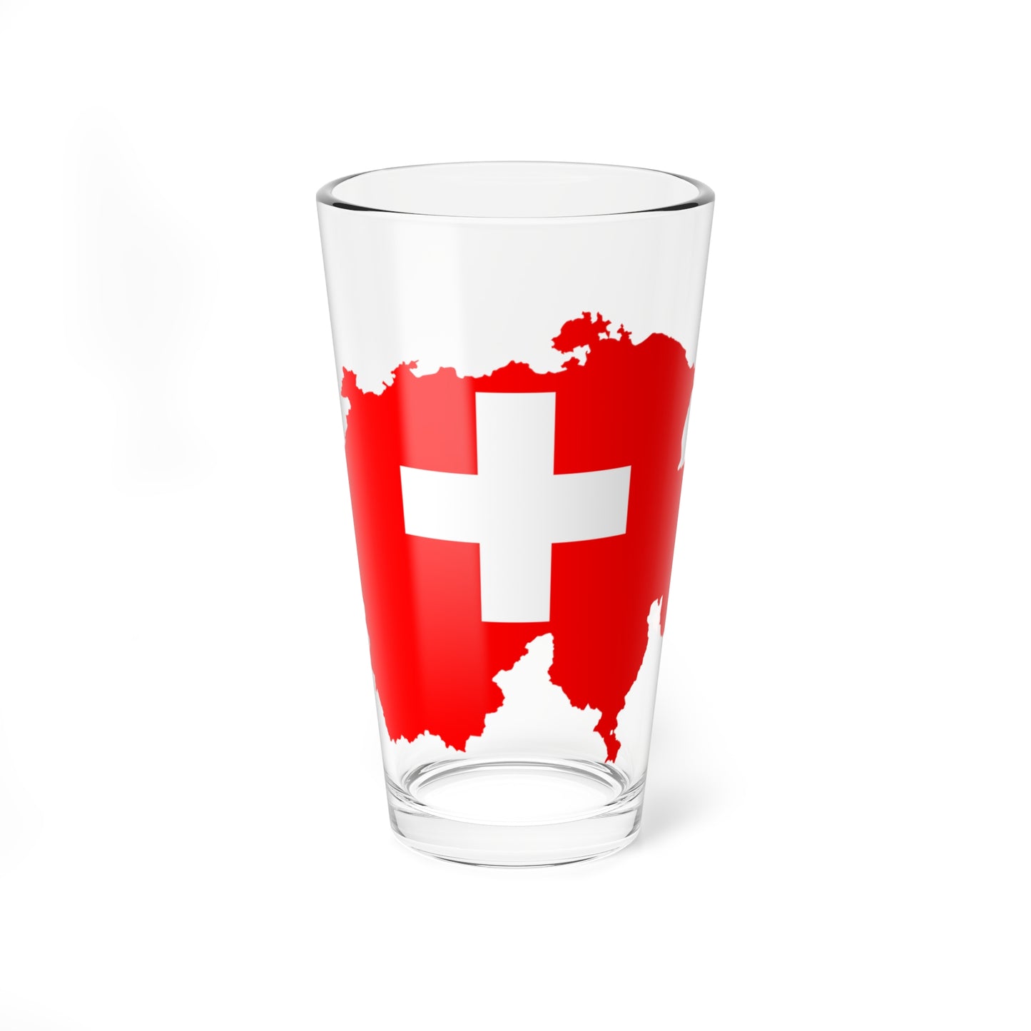 Flag-map of Switzerland (Switzerland) Pint Glass 16oz