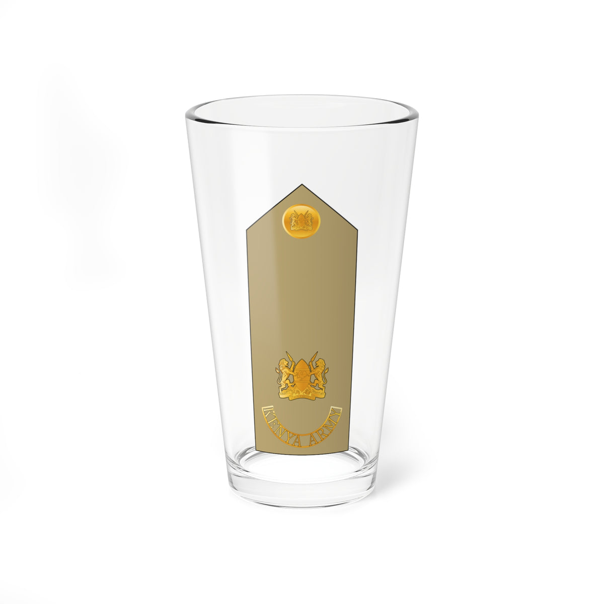 10. Kenyan Army MAJ (Kenya) (Military Rank) Pint Glass 16oz
