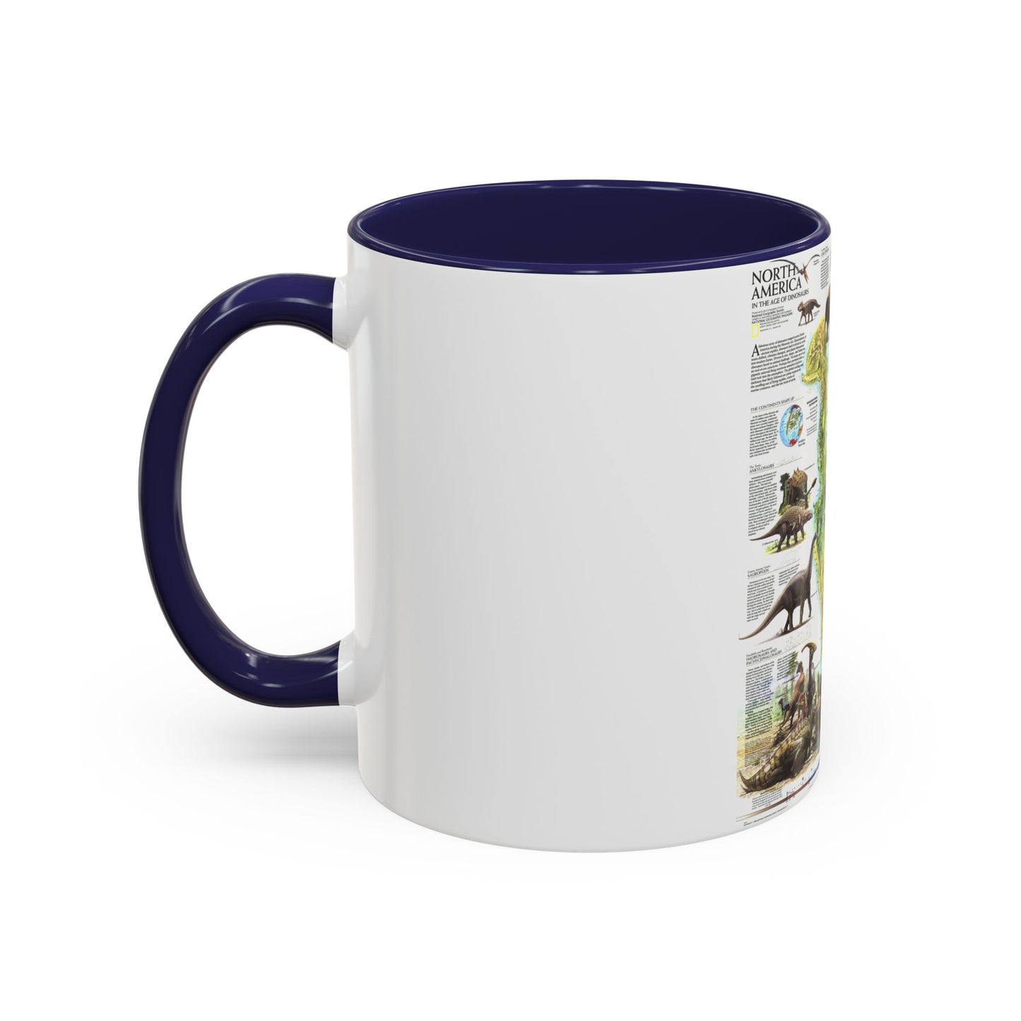 North America - Age of Dinosaurs (1993) (Map) Accent Coffee Mug