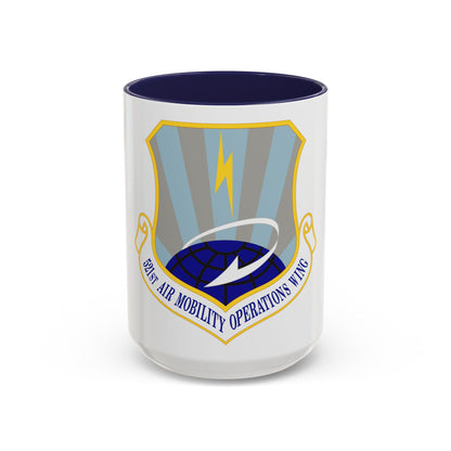 521st Air Mobility Operations Wing (U.S. Air Force) Accent Coffee Mug