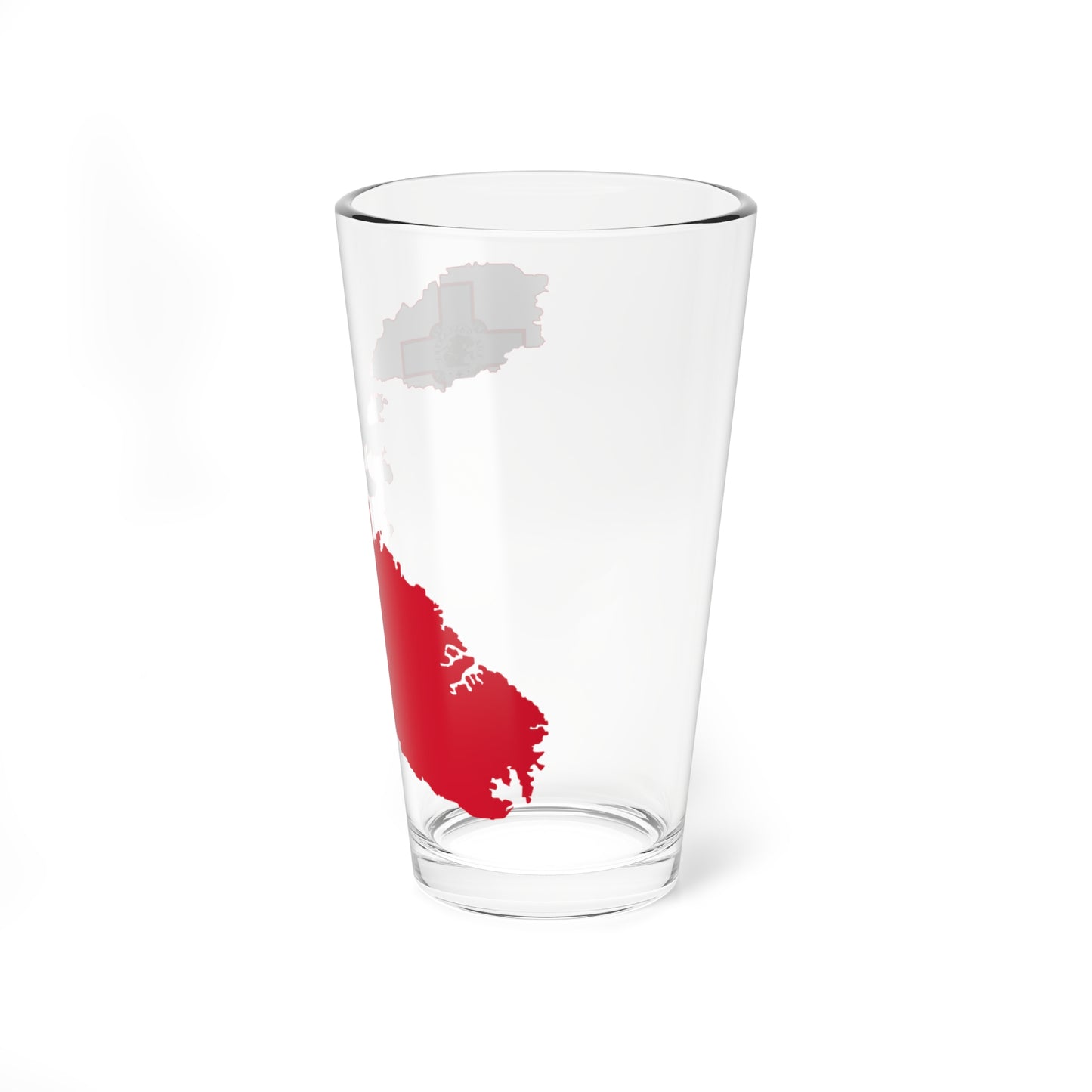 Flag map of Malta (Malta) Pint Glass 16oz