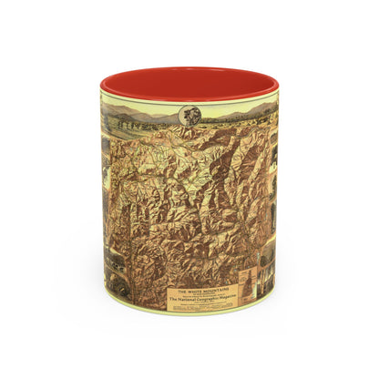 USA - New Hampshire's White Mountains (1937) (Map) Accent Coffee Mug