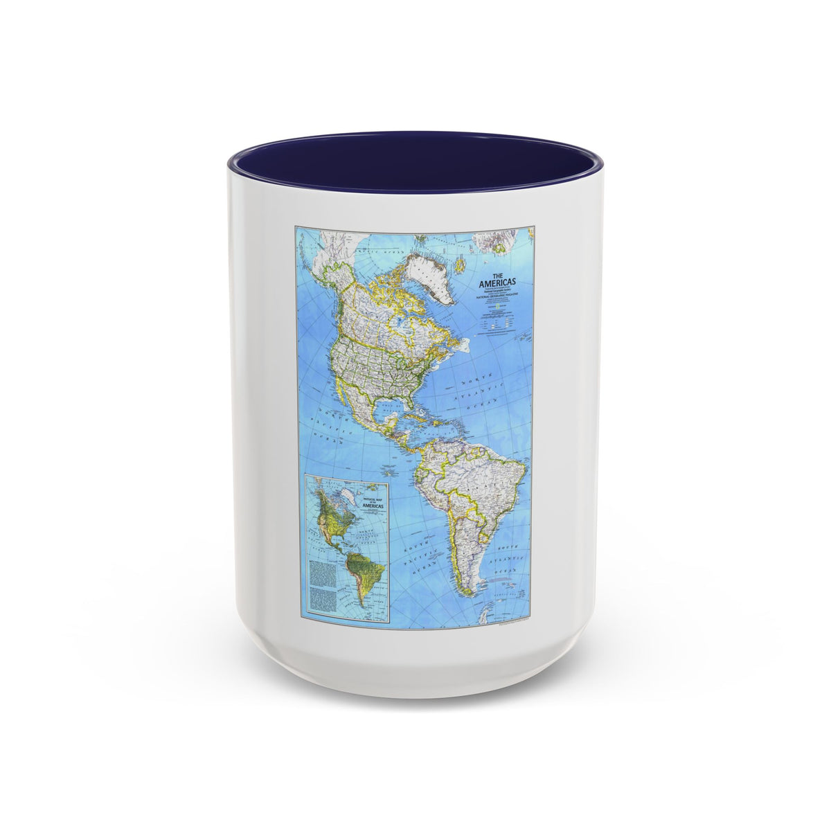 Americas, The (1979) (Map) Accent Coffee Mug