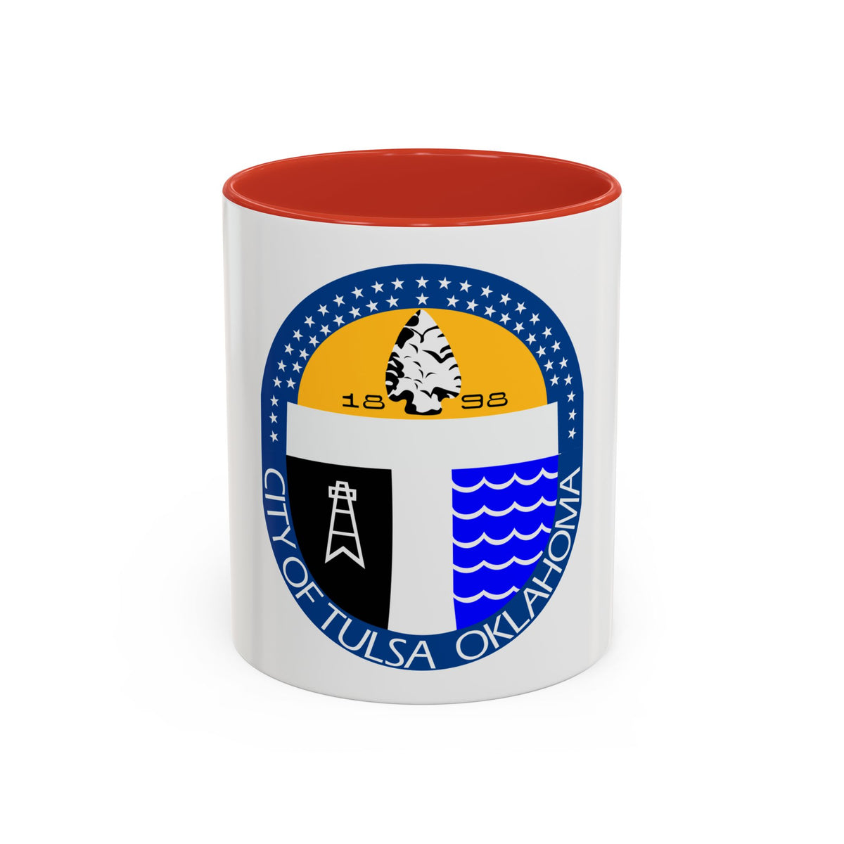 Seal of Tulsa Oklahoma - Accent Coffee Mug