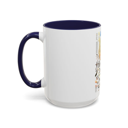 America - Bird Migration (1969) (Map) Accent Coffee Mug