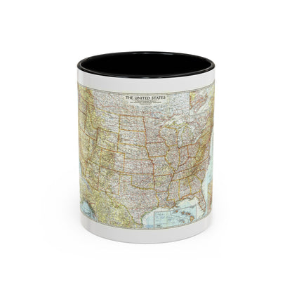 USA - The United States (1956) (Map) Accent Coffee Mug