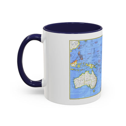 Pacific - Islands of the (1974) (Map) Accent Coffee Mug