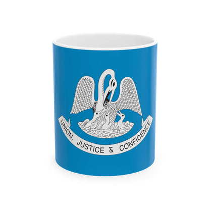 Louisiana Pelican Flag 1912 (United States) White Coffee Mug