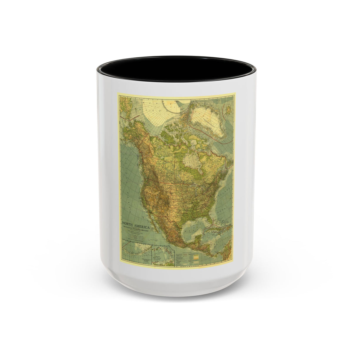 North America (1924) (Map) Accent Coffee Mug
