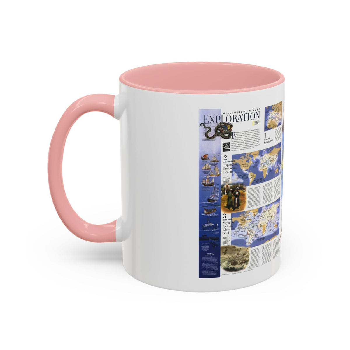 World Map - Exploration (1998) (Map) Accent Coffee Mug