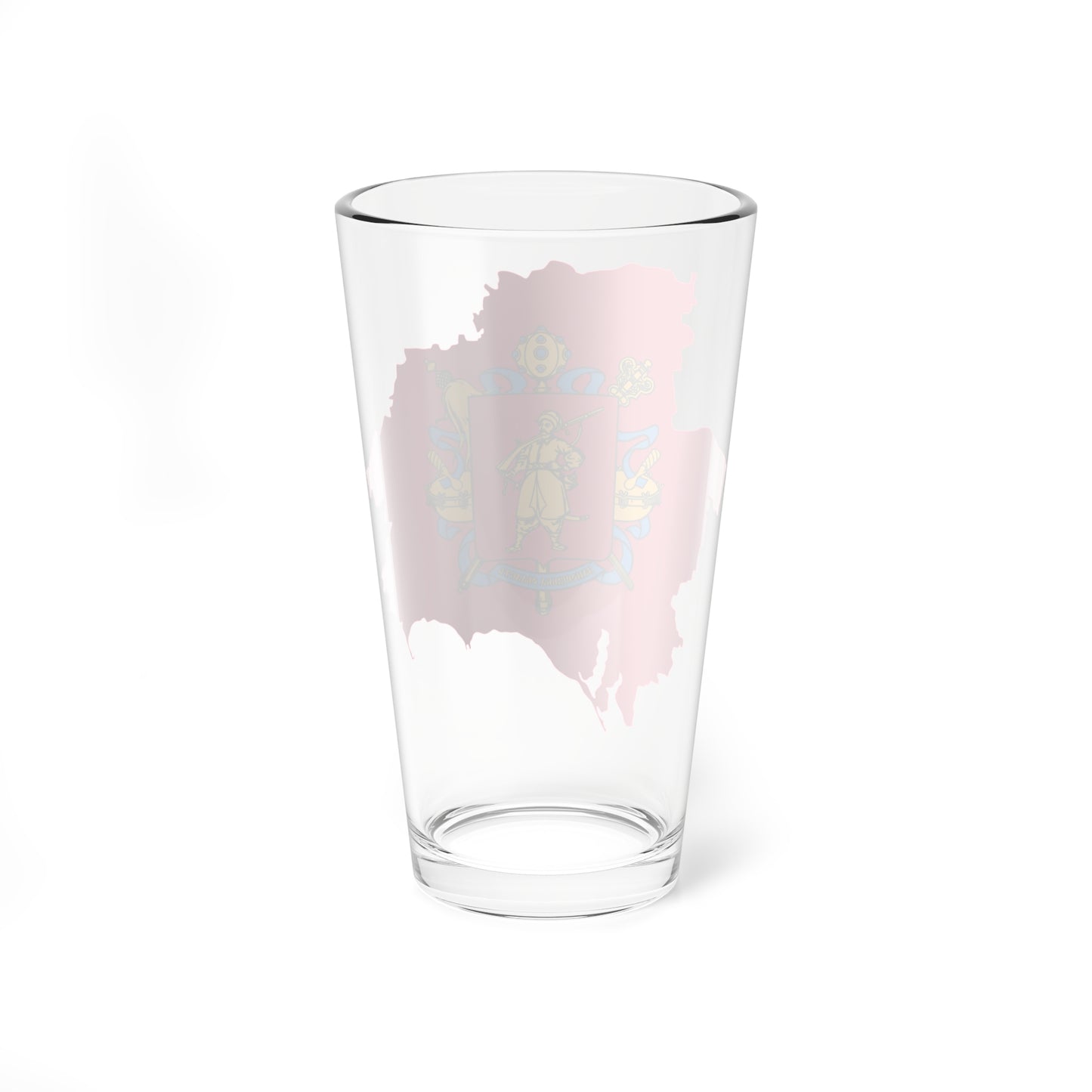 Flag-map of Zaporizhia Oblast (Ukraine) Pint Glass 16oz