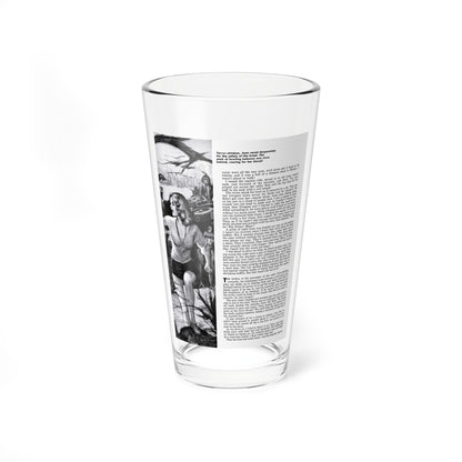 The Day The Jungle Went Mad (2), Man's Adventure, December 1958 (Magazine Illustration) Pint Glass 16oz