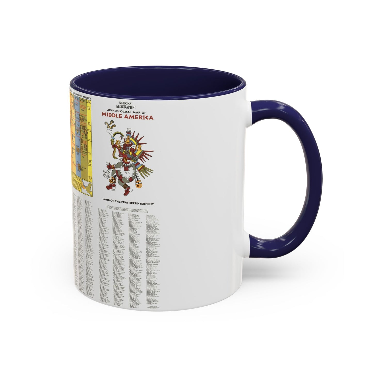 Central America - Archeological Map 2 (1968) (Map) Accent Coffee Mug