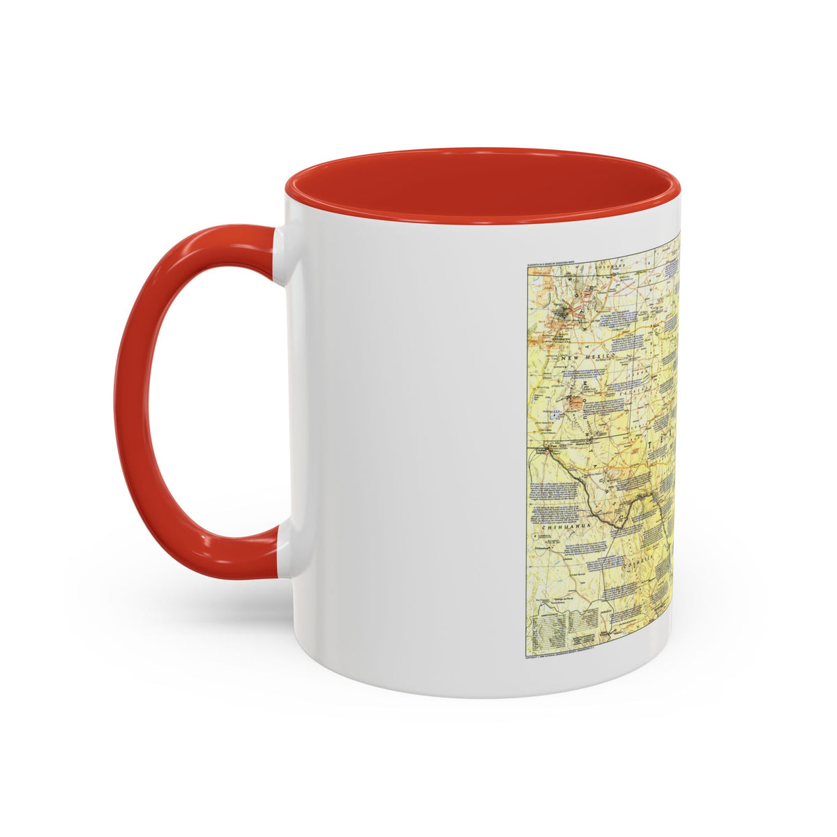 USA - Texas 1 (1986) (Map) Accent Coffee Mug