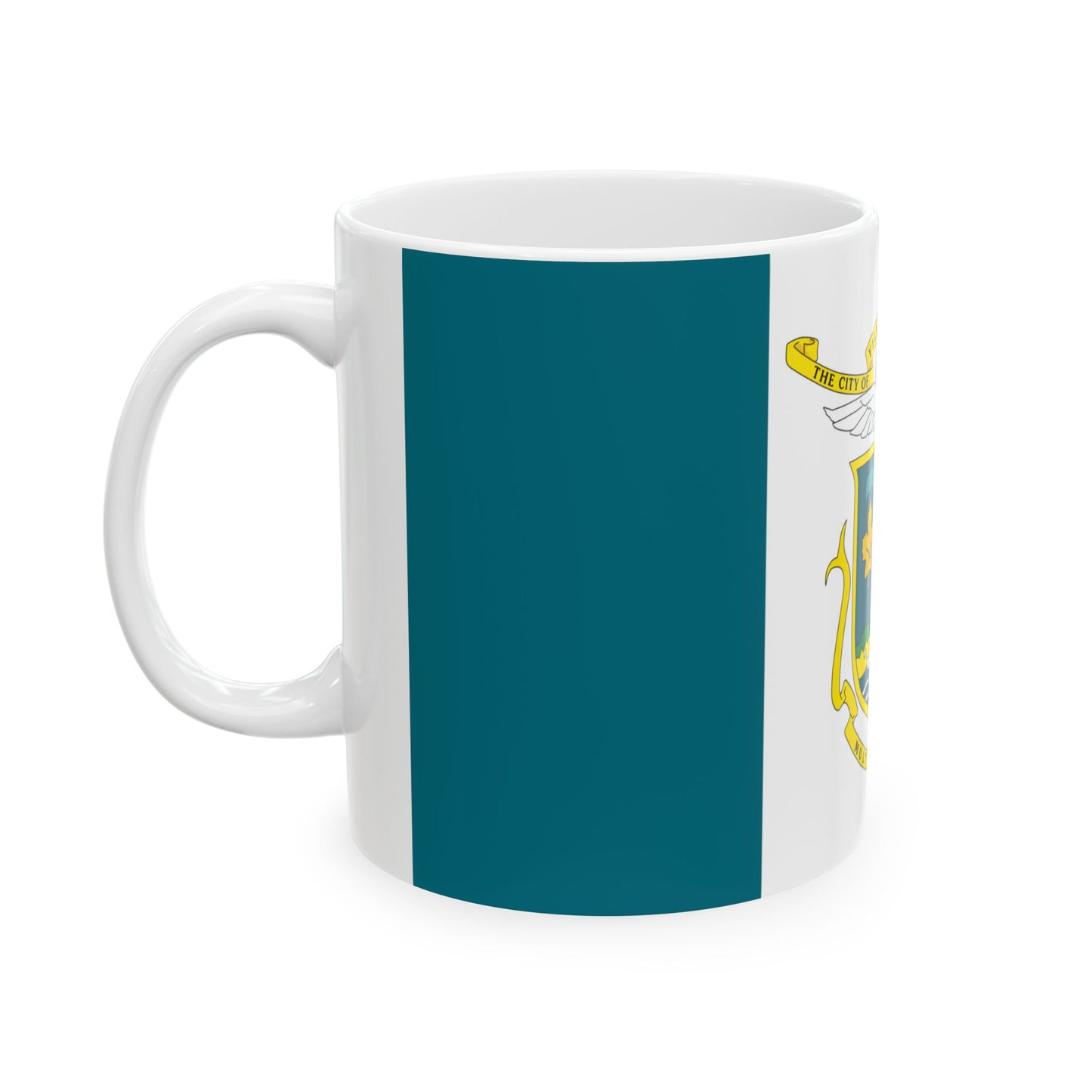 Flag of Yellowknife NWT Canada - White Coffee Mug-Go Mug Yourself