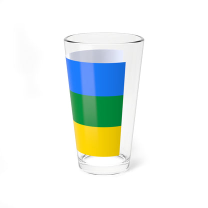 Flag of Sladkovsky rayon Tyumen oblast 2003 (Russia) Pint Glass 16oz
