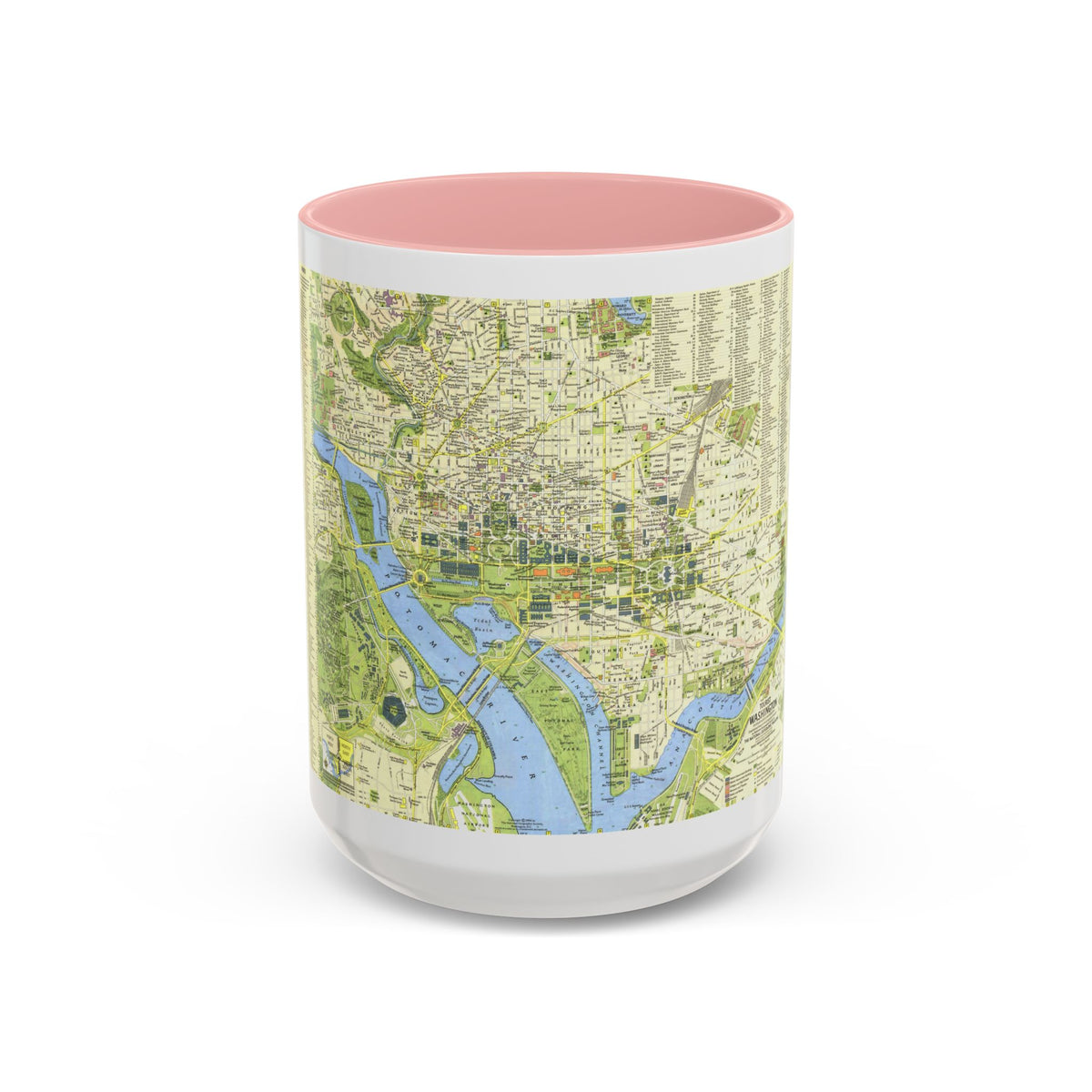 USA - Washington, Tourist (1964) (Map) Accent Coffee Mug