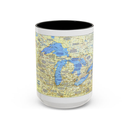 Canada - The Great Lakes 1 (1987) (Map) Accent Coffee Mug
