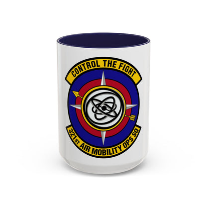 321 Air Mobility Operations Squadron (U.S. Air Force) Accent Coffee Mug