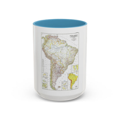 South America (1950) (Map) Accent Coffee Mug