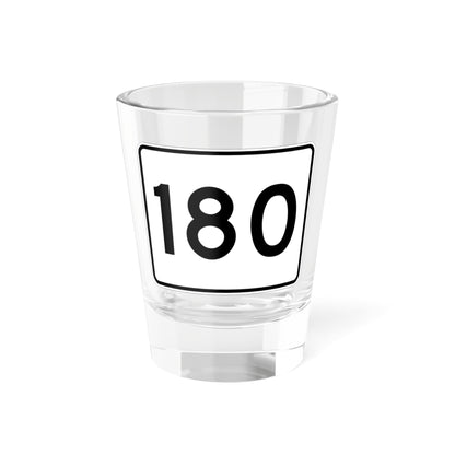 MA Route 180 (Massachusetts) (Road Sign) Shot Glass 1.5oz