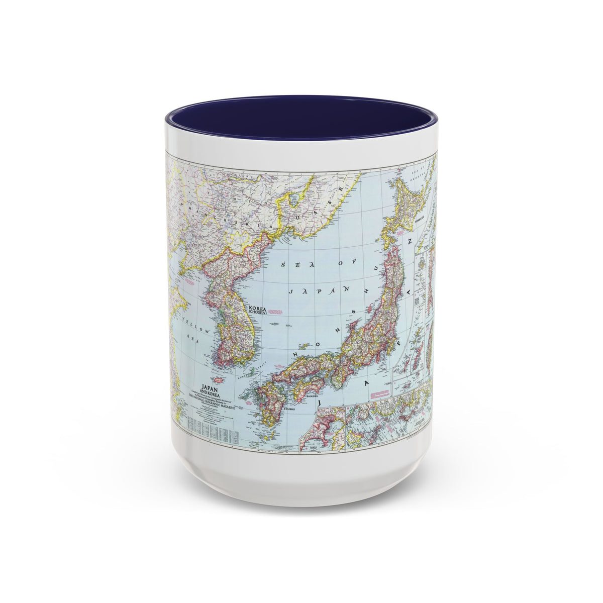 Japan and Korea (1945) (Map) Accent Coffee Mug