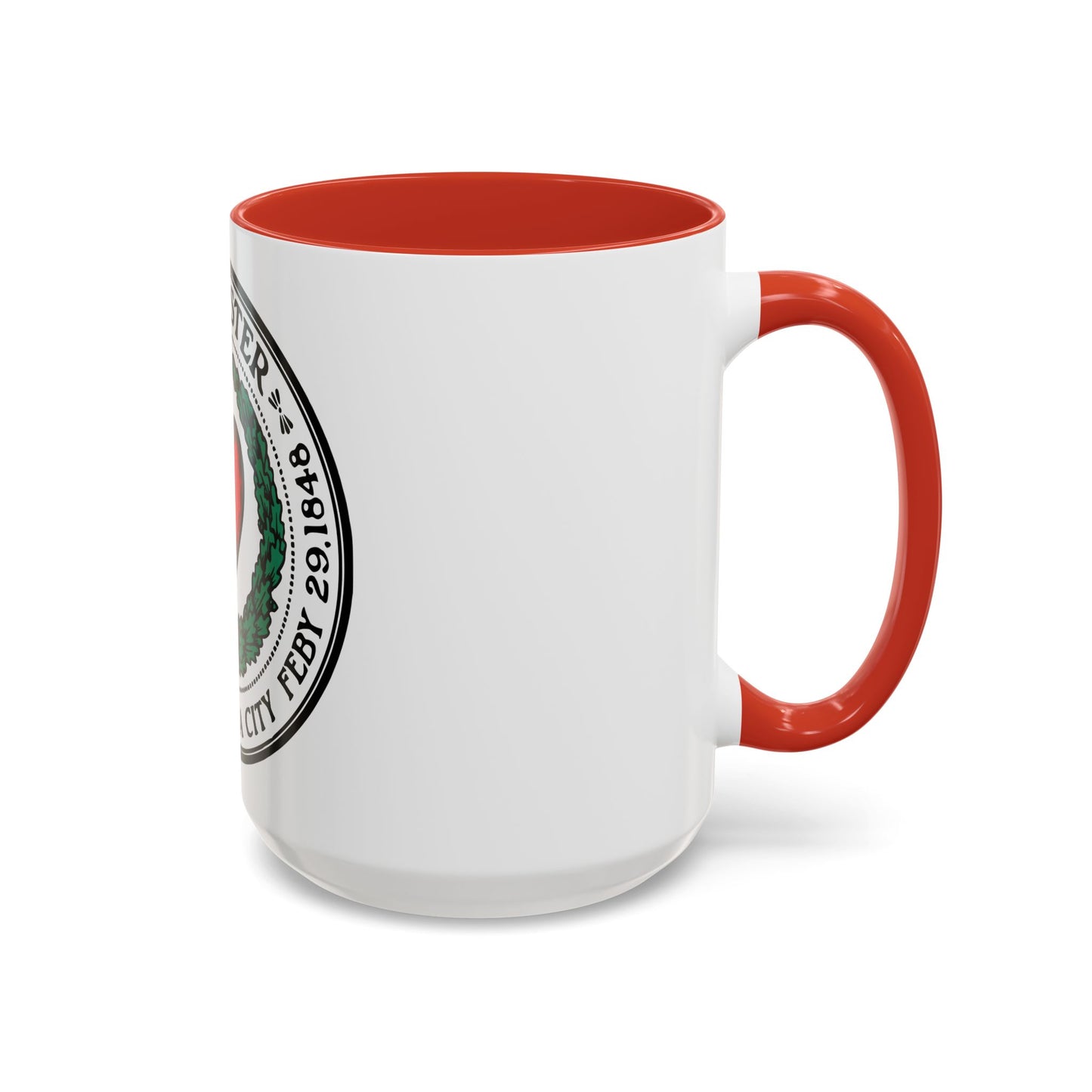 Seal of Worcester Massachusetts - Accent Coffee Mug