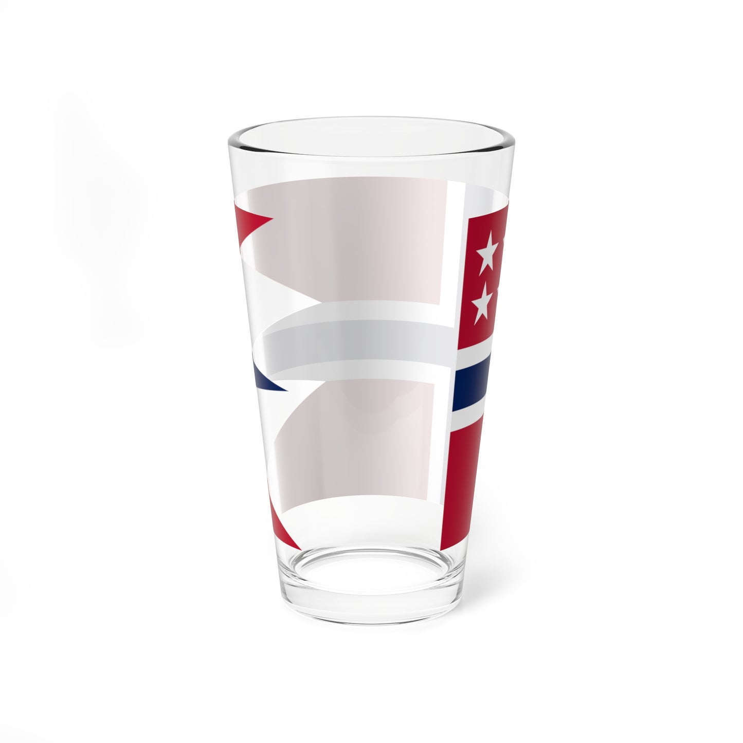 Rank Flag of an Admiral of the Royal Norwegian Navy (Norway) Pint Glass 16oz