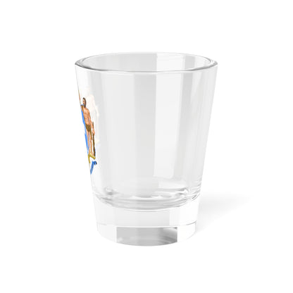 Coat of Arms of Greece (blue cross) - Shot Glass 1.5oz