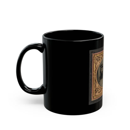 Unidentified Soldier In Union Uniform And Unidentified Man With Full Beard In Fur Hat (U.S. Civil War) Black Coffee Mug